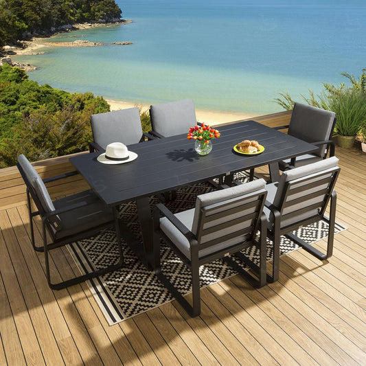 A1901 rec dining black 7pc
