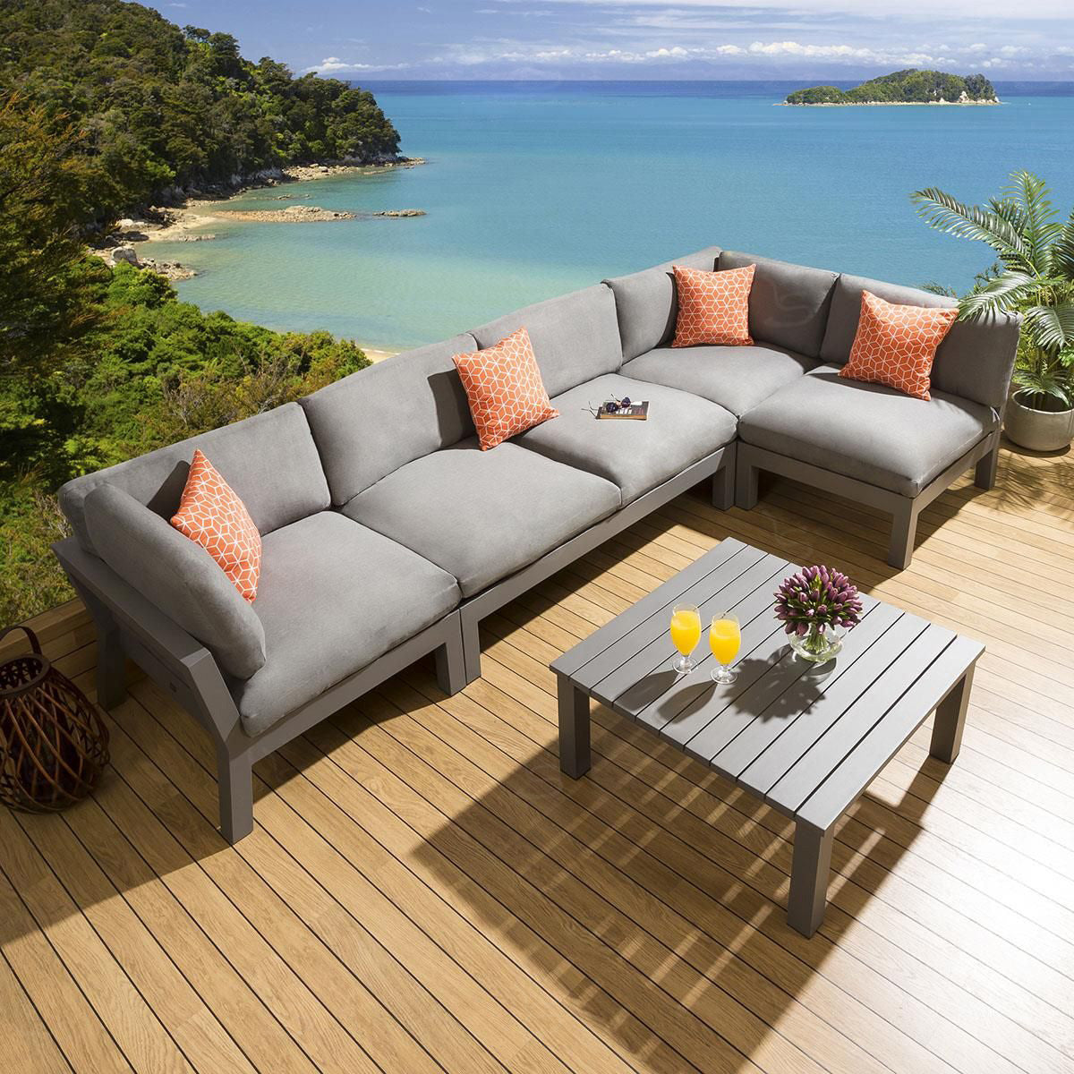 A2013 corner sofa grey 5pc 2