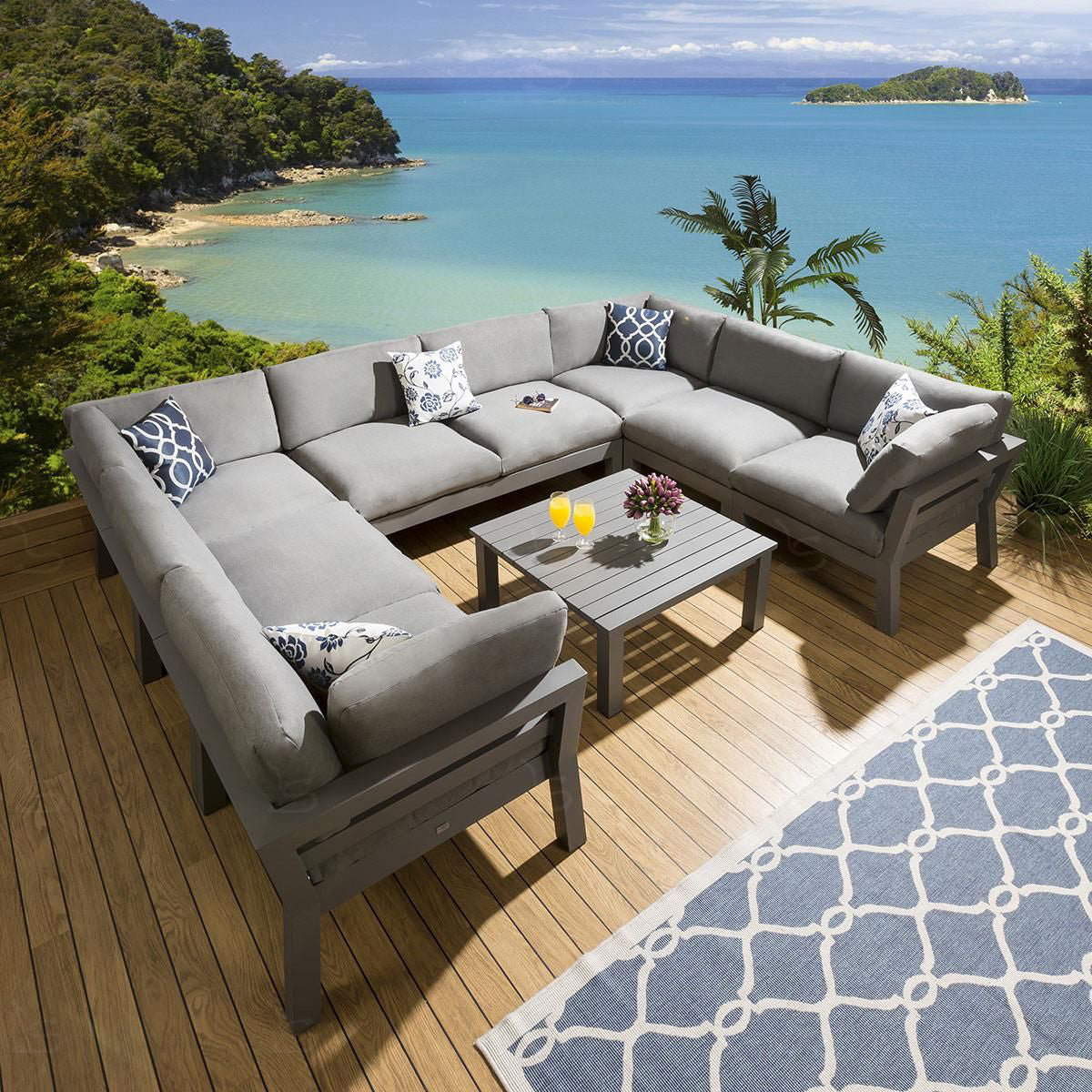 A2013 corner sofa grey 8pc