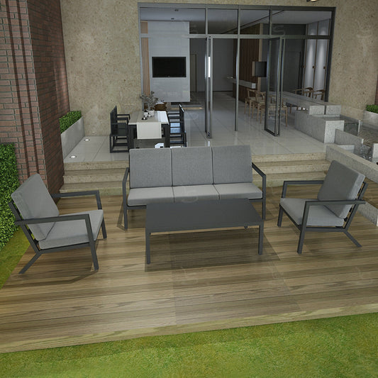 A2108 sofa black 4pc