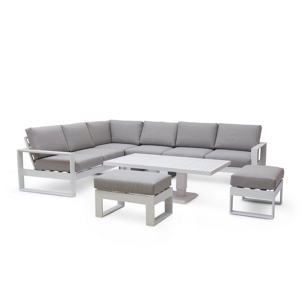 A2112 corner sofa white 6pc with RT 1