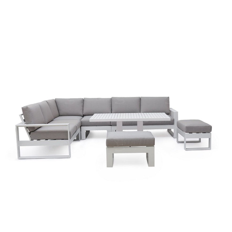 A2112 corner sofa white 6pc with RT 2