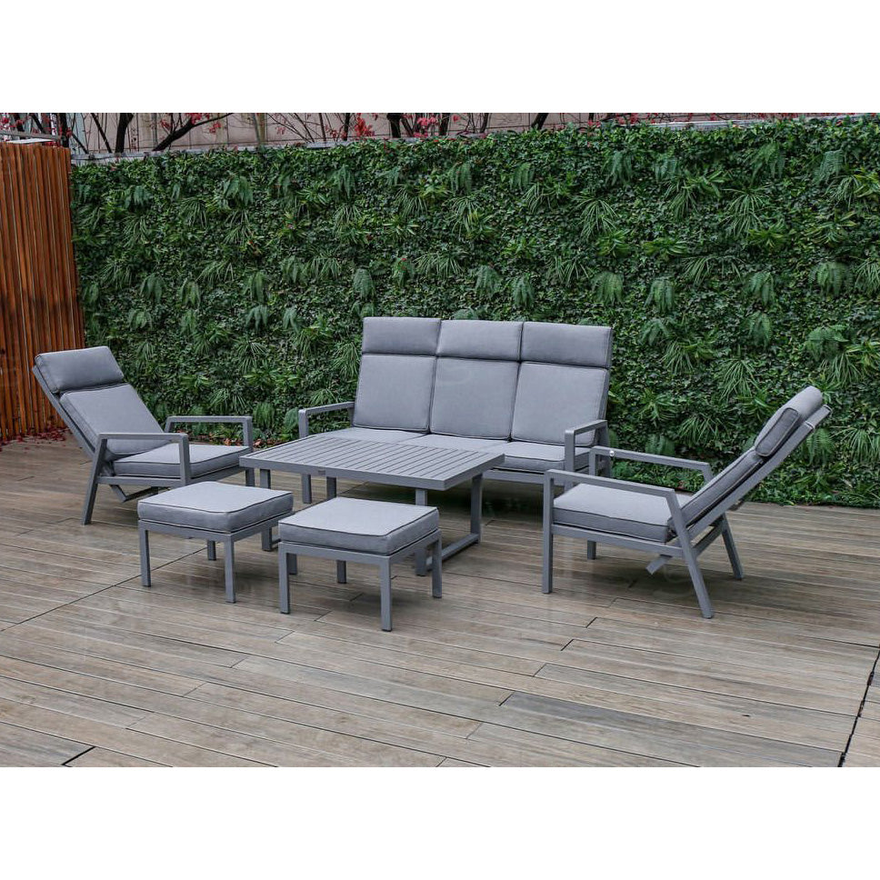A2216 recliner sofa grey 6pc 2