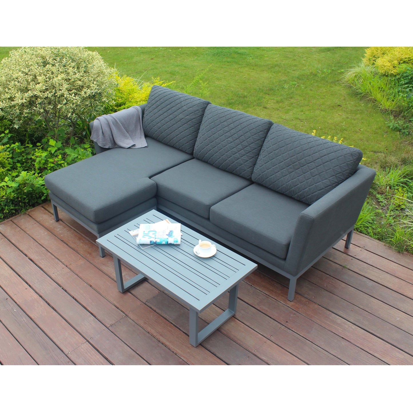 F2102 chaise sofa grey