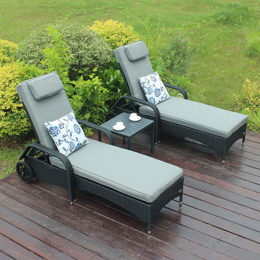 LS40001 lounger black