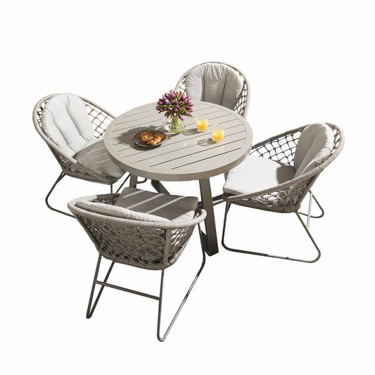 R2001 round dining grey 5pc