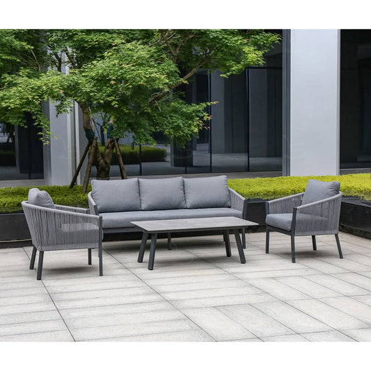 R2402 3seater sofa grey 4pc
