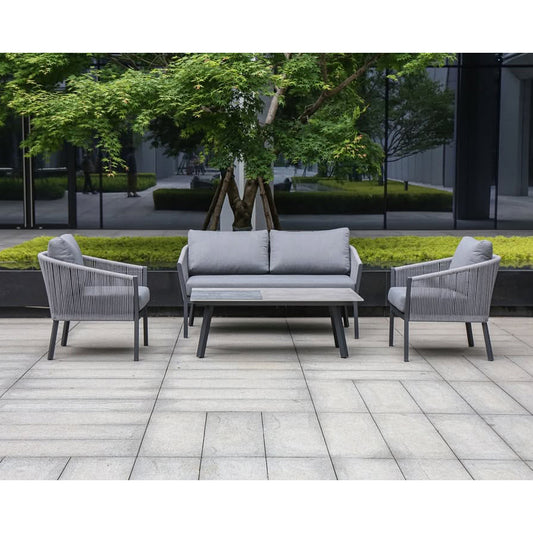 R2402 2seater sofa grey 4pc
